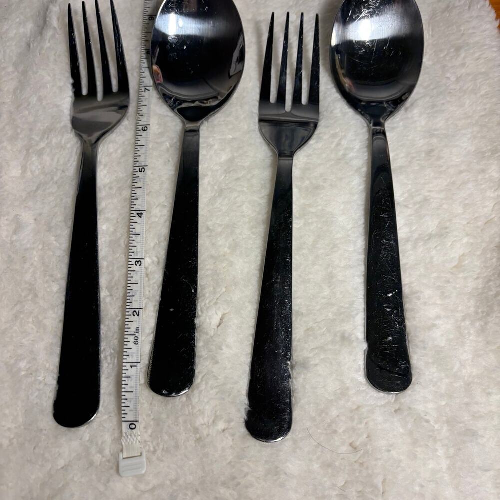 IKEA Stainless Serving Spoons‎ and Forks. Set of 4 total